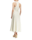 Rosalyn Racerback Midi Dress, Cream