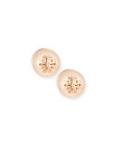 Pearly Logo Stud Earrings