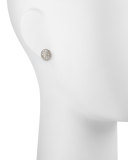 Lentil Ice 24k Gold & Diamond Button Earrings