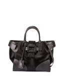 Pilgrim De Jour Medium Calf-Hair Tote Bag, Black