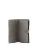 Intrecciato Lambskin Continental Wallet, Light Gray