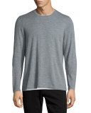 Featherweight Crewneck Sweater, Heather Cinder
