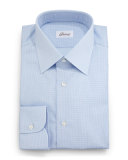 Textured Solid Dress Shirt, Light Blue