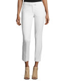 Finley Slim-Fit Ankle Pants, Ivory
