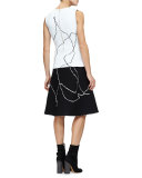 Calder Sleeveless Line Art Top, White
