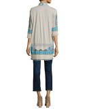 Tansy Duster Embroidered Cardigan 