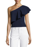 One-Shoulder Flounce Top
