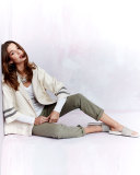 Hooded Coat W/Monili-Striped Sleeves, Butter