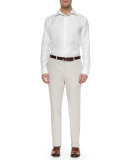 Brando Dressy Cotton Trousers, Stone