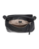 Large Leather Puzzle Bag, Black