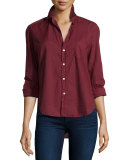 Eileen Button-Front Shirt, Vamp