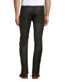 Wintertime Flannel Five-Pocket Pants, Espresso Melange