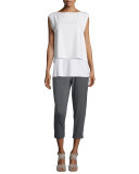 Sleeveless Scoop-Neck Lightweight Jersey Tank