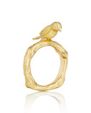 Wonderland 18K Gold Bird Ring, Size 6