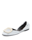 Ballerine Chips d'Orsay Flat, Gray