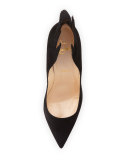 Victorina Flame 100mm Red Sole Pump, Black