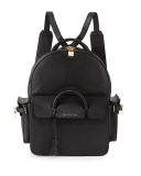 PHD Large Leather Backpack, Black