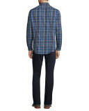 Melrose Plaid Sport Shirt, Blue Multi