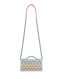 Rainbow Iphis-Print Chain Clutch Bag, Multi