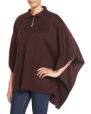 Fox Fur-Trimmed Cashmere Poncho