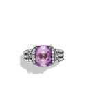 Petite Wheaton Ring with Amethyst and Diamonds
