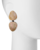 Freeform Double-Drop Earrings, Pierced