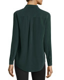 Slim Signature Long-Sleeve Shirt, Scarab