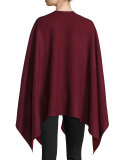 Charlotte Solid Wool Cape, Parade Red 