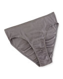 Cotton Seamless High-Cut Briefs, Ebony