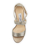 Fearne Glitter Crisscross Wedge Sandal
