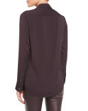 Petah Classic Georgette Blouse, Port