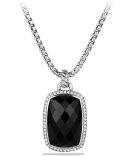 Albion Pendant with Onyx and Diamonds