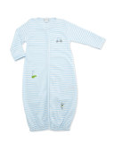 Mini Golf Convertible Pima Sleep Gown, Light Blue, Size Newborn-Small