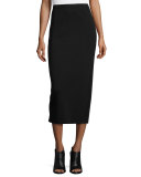 Silk Organic Cotton Midi Pencil Skirt