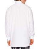 Oversized-Pocket Long-Sleeve Shirt, White