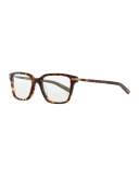 Stone Rectangle Fashion Glasses, Tortoise