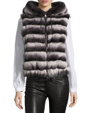Down Rabbit Fur Vest, Chinchilla