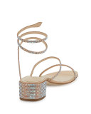 Crystal Snake 40mm Sandal, Beige