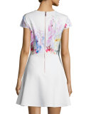 Rivana Hanging Gardens Skater Dress, Mint