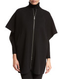 Two-Tone Oversize Stretch-Cashmere Cape