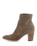 Diva Suede Ankle Bootie, Taupe