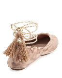 Bandele Tassel Ballerina Flat, Black