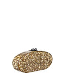 Edie Confetti Acrylic Clutch Bag, Golden