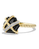 10mm Petite Cable Wrap Onyx  Ring