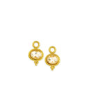 Faceted Moonstone Earring Pendants, 7mm