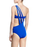 One-Shoulder Cutout One-Piece Swimsuit