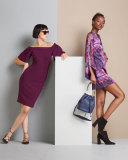 Off-the-Shoulder Ponte Sheath Dress, Jezebel