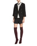 Leija 3/4-Sleeve Double-Breasted Jacket