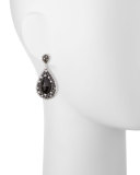 Batu Classic Chain Black Chalcedony & Sapphire Drop Earrings