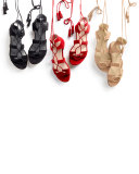Romanflat Suede Flat Gladiator Sandal, Cashew